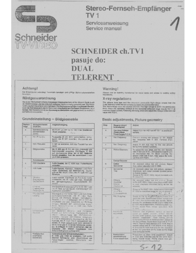 SCHNEIDER ch.TV1 also DUAL, TELERENT